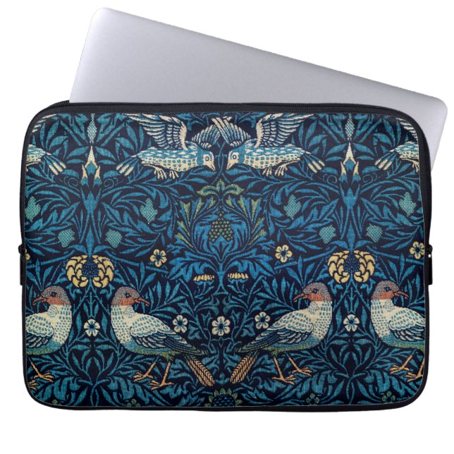 William Morris Blue Birds Tapestry Classic Laptop Sleeve (Front)