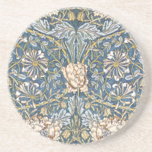 William Morris Blue Floral Coaster