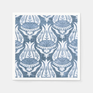 William Morris Blue Floral Pattern Classic Napkin