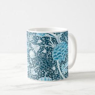 William Morris Blue Floral Pattern Pre-Raphaelites Coffee Mug