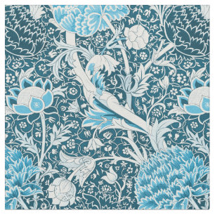 William Morris Blue Floral Pattern Pre-Raphaelites Fabric