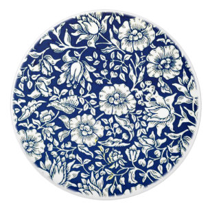William Morris - Blue mallow pattern Ceramic Knob