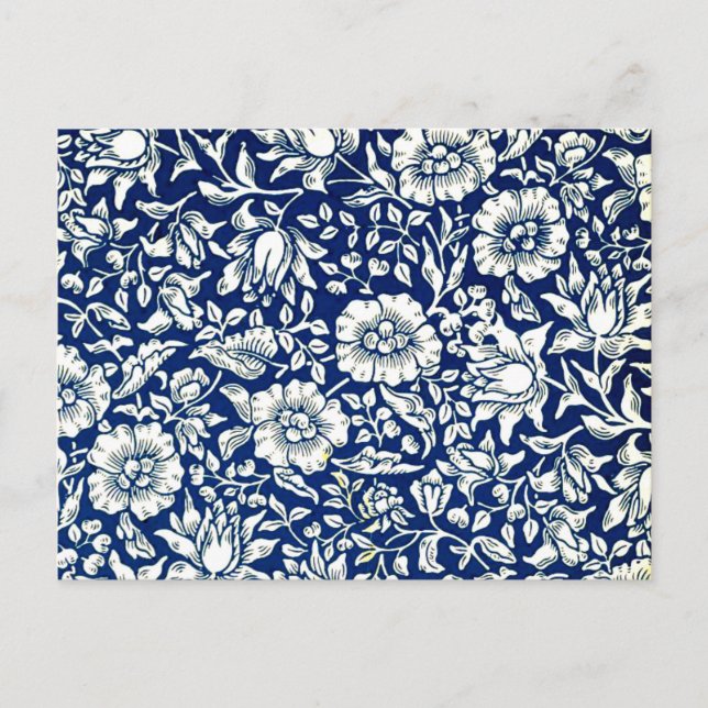 William Morris - Blue Mallow Postcard (Front)