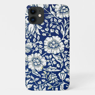 William Morris - Blue Mallow, vintage pattern iPhone 11 Case