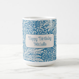 William Morris Blue Marigold Coffee Mug