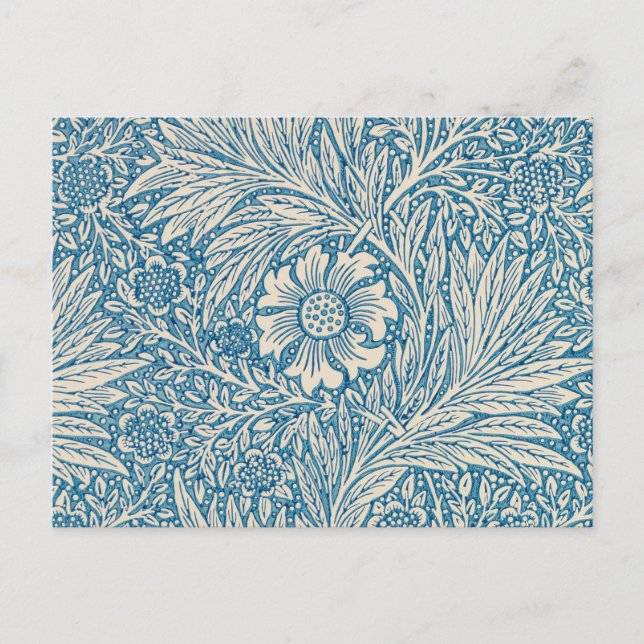 William Morris - Blue Marigold Postcard (Front)