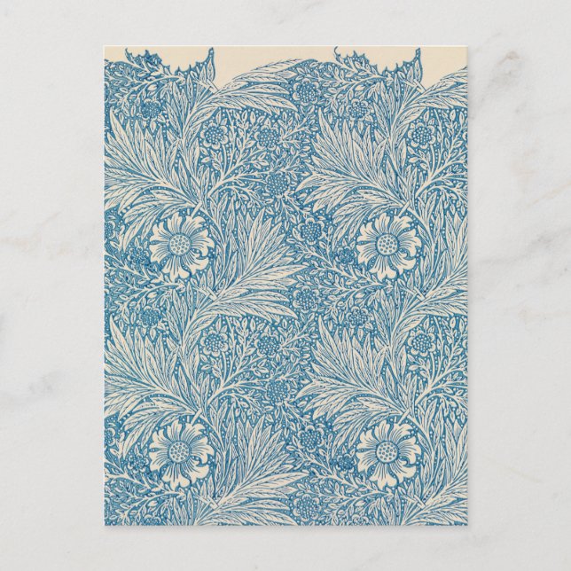 William Morris - Blue Marigold Postcard (Front)