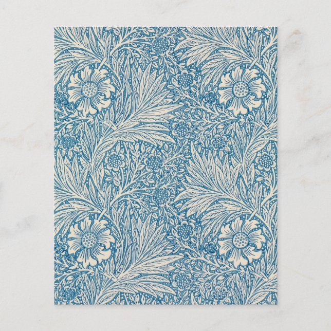 William Morris - Blue Marigold Scrapbook Paper (Front)
