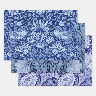 William Morris, Blue Monotone Wrapping Paper Sheet