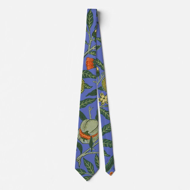 William Morris Blue Wallpaper Pattern Tie (Front)