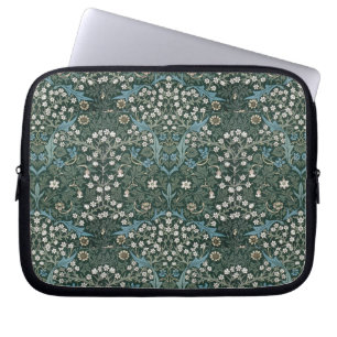 William Morris Blue White & Green Floral Laptop Sleeve