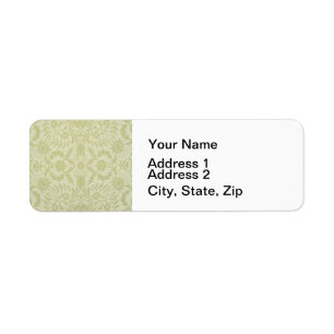 William Morris Borage vintage soft green damask Return Address Label