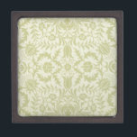William Morris Borage Wedding Soft Green Jewellery Box<br><div class="desc">This beautiful antique pattern is based on the William Morris Borage wallpaper design from the mid 1800s. A lovely pattern for soft and beautiful gifts,  traditional weddings and celebrations,  it's subtle and gorgeous.</div>