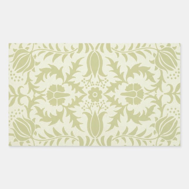William Morris Borage Wedding Soft Green Rectangular Sticker (Front)