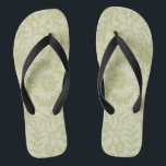 William Morris Borage Wedding Soft Green Thongs<br><div class="desc">This beautiful antique pattern is based on the William Morris Borage wallpaper design from the mid 1800s. A lovely pattern for soft and beautiful gifts,  traditional weddings and celebrations,  it's subtle and gorgeous.</div>