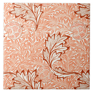 William Morris Botanical Apple Design Ceramic Tile