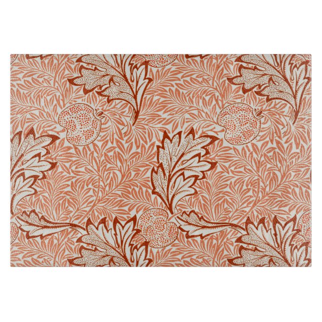 William Morris Botanical Apple Design Cutting Board (Front)