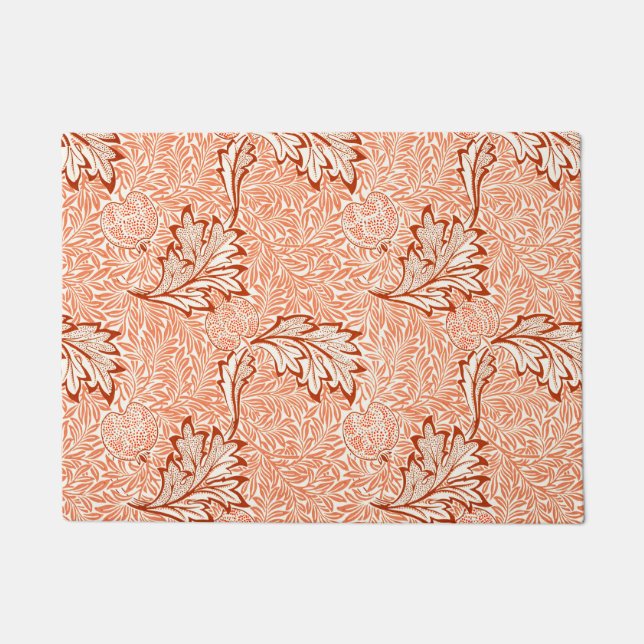 William Morris Botanical Apple Design Doormat (Front)