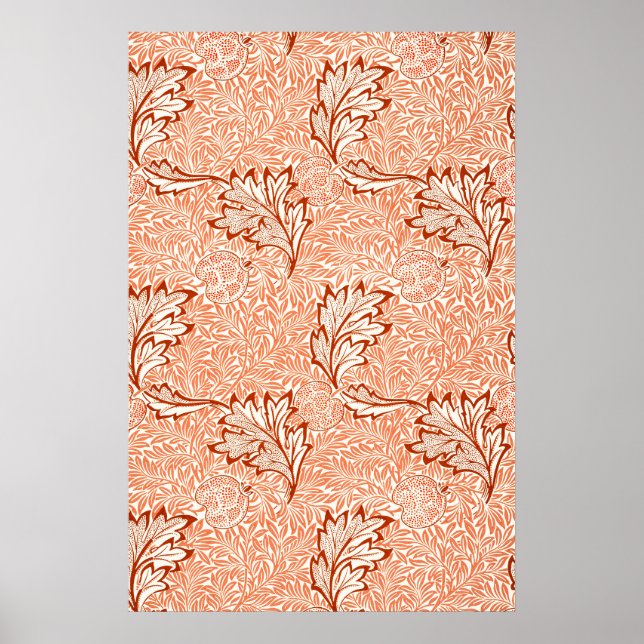 William Morris Botanical Apple Design Poster (Front)