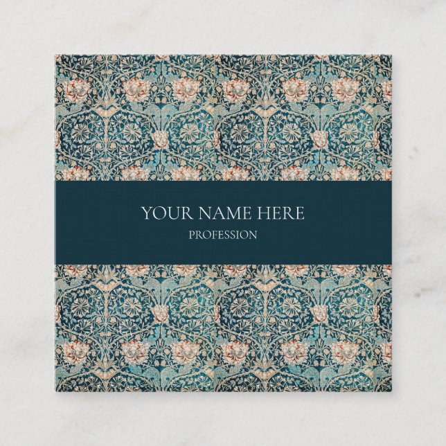 WILLIAM MORRIS BOTANICAL PATTERN BUSINESS CARD (Front)