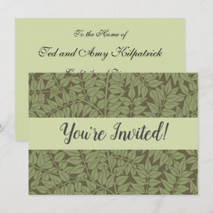William Morris Branch Art Nouveau Classic Design Invitation