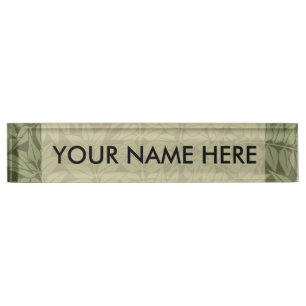 William Morris Branch Art Nouveau Classic Design Nameplate