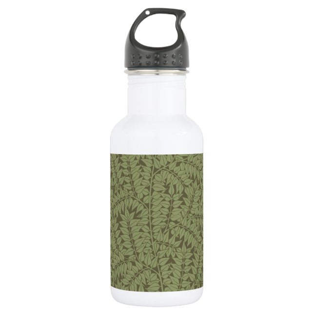 William Morris Branch Leaves Wallpaper 532 Ml Water Bottle (Front)
