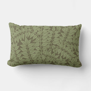 William Morris Branch Leaves Wallpaper Lumbar Cushion