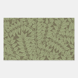 William Morris Branch Leaves Wallpaper Rectangular Sticker