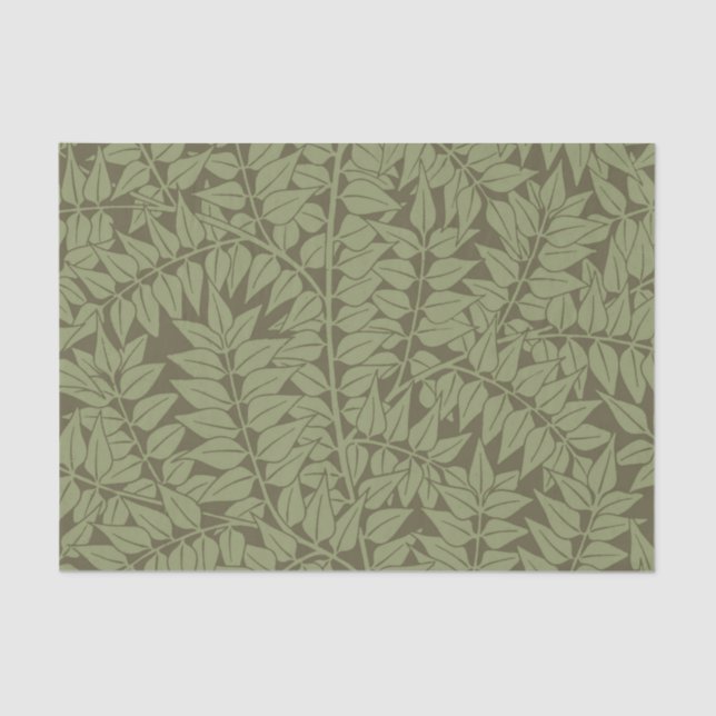 William Morris Branch Leaves Wallpaper Tissue Paper (Front)