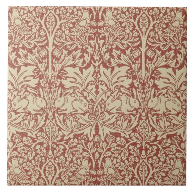 William Morris Brer Rabbit Design Ceramic Tile (Front)