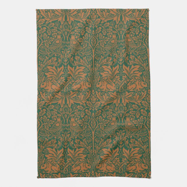 William Morris Brer Rabbit Design Tea Towel (Vertical)
