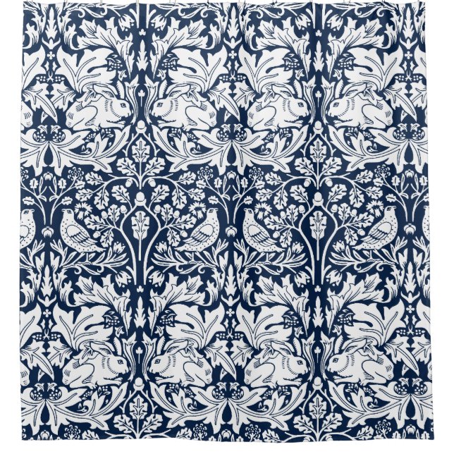 William Morris Brer Rabbit Pattern  Shower Curtain (Front)