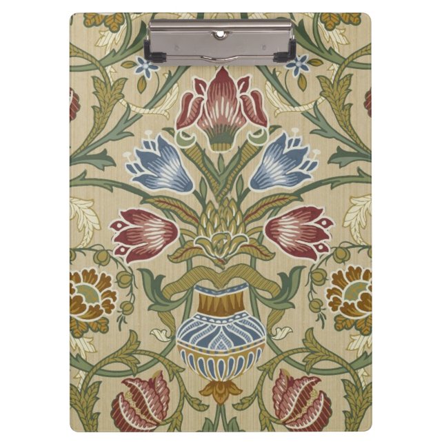 William Morris Brocade Floral Wallpaper Pattern Clipboard (Front)