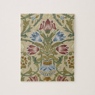 William Morris Brocade Floral Wallpaper Pattern Jigsaw Puzzle