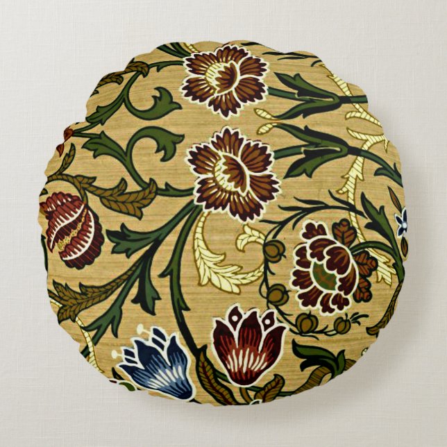 William Morris - Brocade Round Cushion (Front)