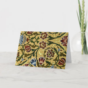 William Morris - Brocade, vintage floral pattern Card