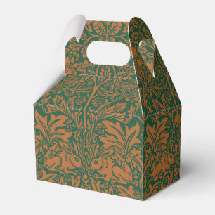 William Morris Brother Rabbit Amber Black Pattern Favour Box