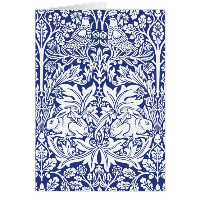 William Morris Brother Rabbit Blue Vintage Pattern (Front)