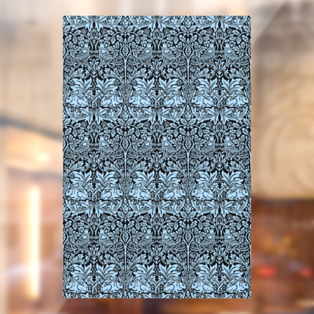 William Morris Brother Rabbit Light Blue Black (Sheet 2)