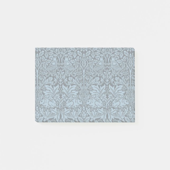 William Morris Brother Rabbit Light Blue Black Post-it Notes (Front)