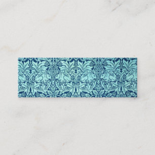 William Morris Brother Rabbit Pattern in Blue Mini Business Card