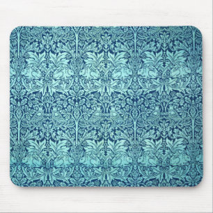 William Morris Brother Rabbit Pattern in Blue Mouse Pad