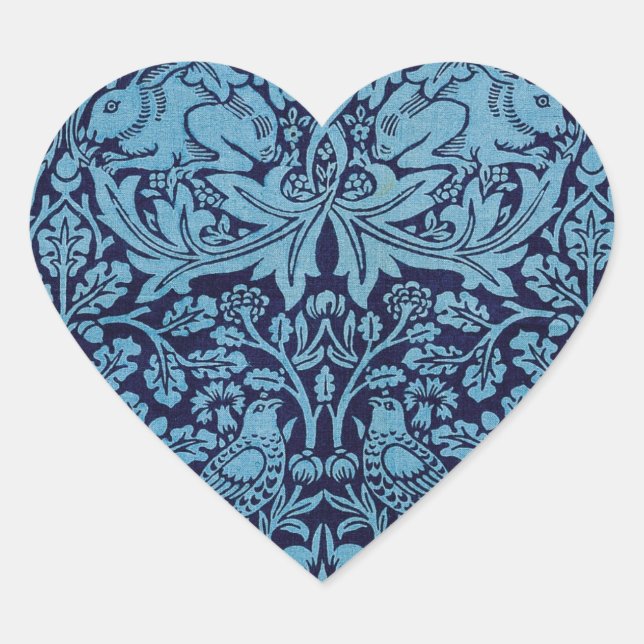William Morris BrotherRabbit Heart Sticker (Front)
