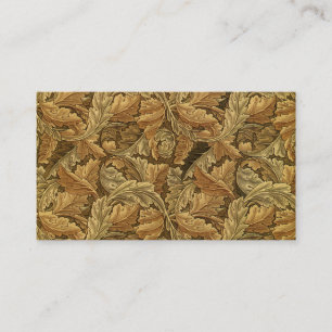 William Morris Brown Leaves Reception Seating Card