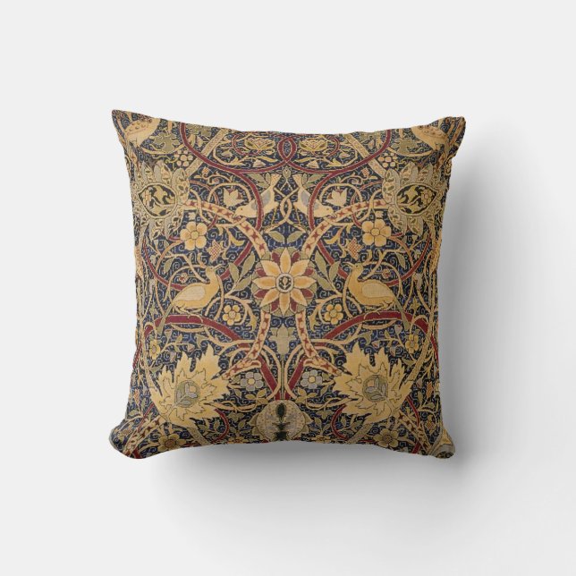 William Morris Bullerswood Faux Tapestry Cushion (Front)