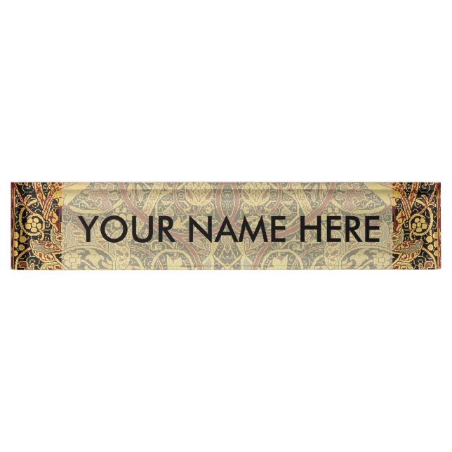 William Morris Bullerswood Faux Tapestry Nameplate (Front)