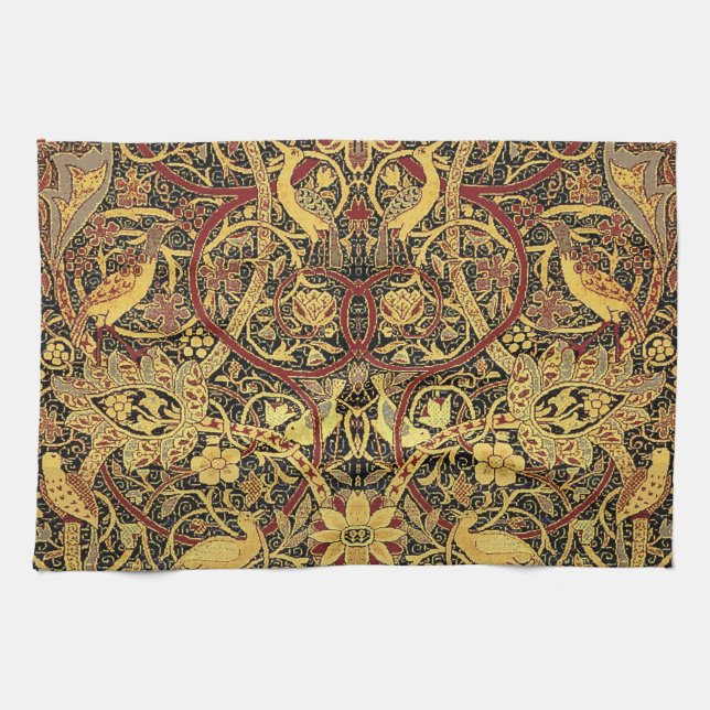 William Morris Bullerswood Faux Tapestry Tea Towel (Horizontal)