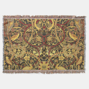 William Morris Bullerswood Faux Tapestry  Throw Blanket