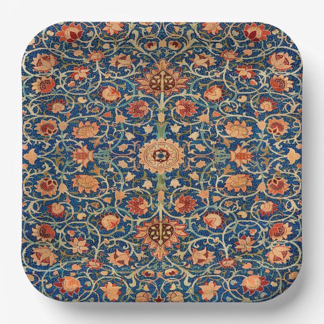 William Morris Carpet Design Paper Plate (Front)